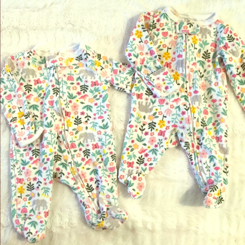 Carters Baby Girl's Floral Thermal Pajamas